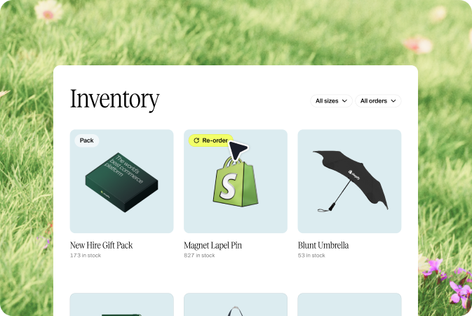 Process illustration for managing inventory